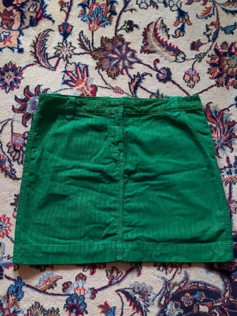 Vintage J.Crew Kelly Green Corduroy Mini Skirt